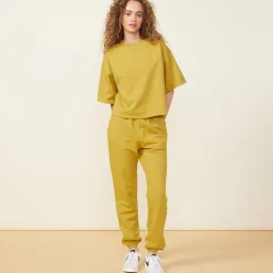 MONROW 90's Classic Joggers GOLDENOLIVE Store